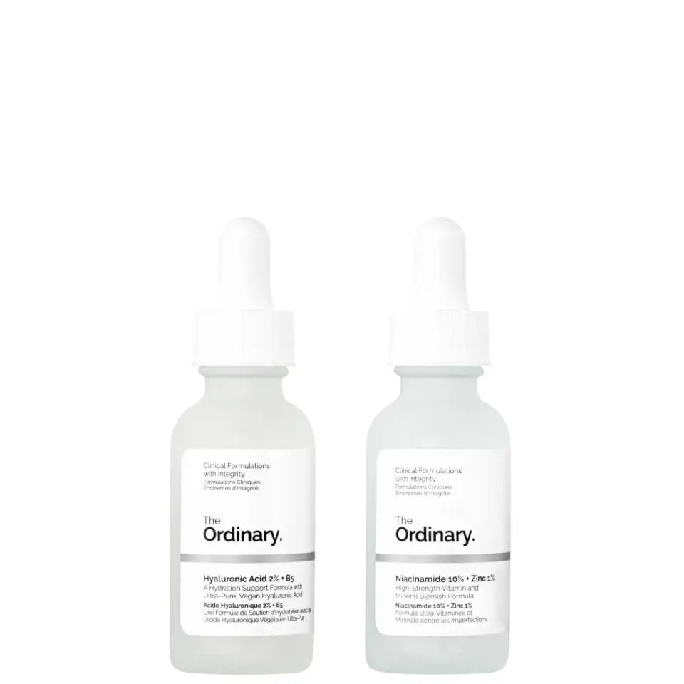 THE ORDINARY - Le Duo Essentiel : Acide Hyaluronique 2% + B5 et Niacinamide 10% + Zinc 1% - 30ml