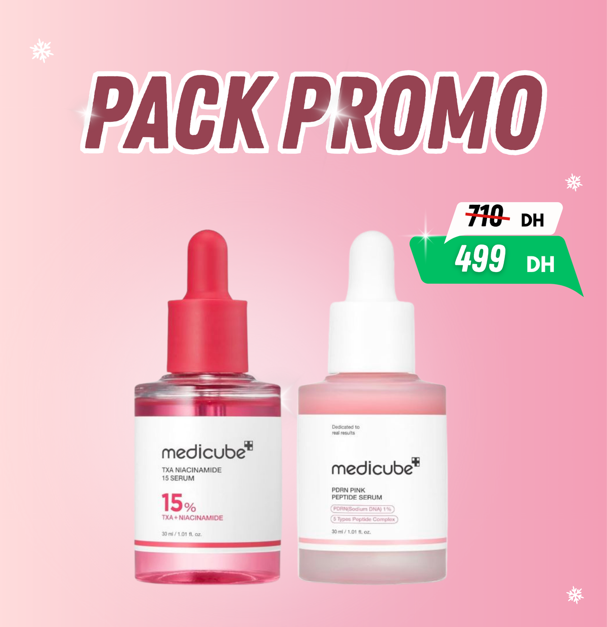 Medicube – Glass Skin Duo – Sérums Visage Éclat & Hydratation – Exclusive Kit – 30ml