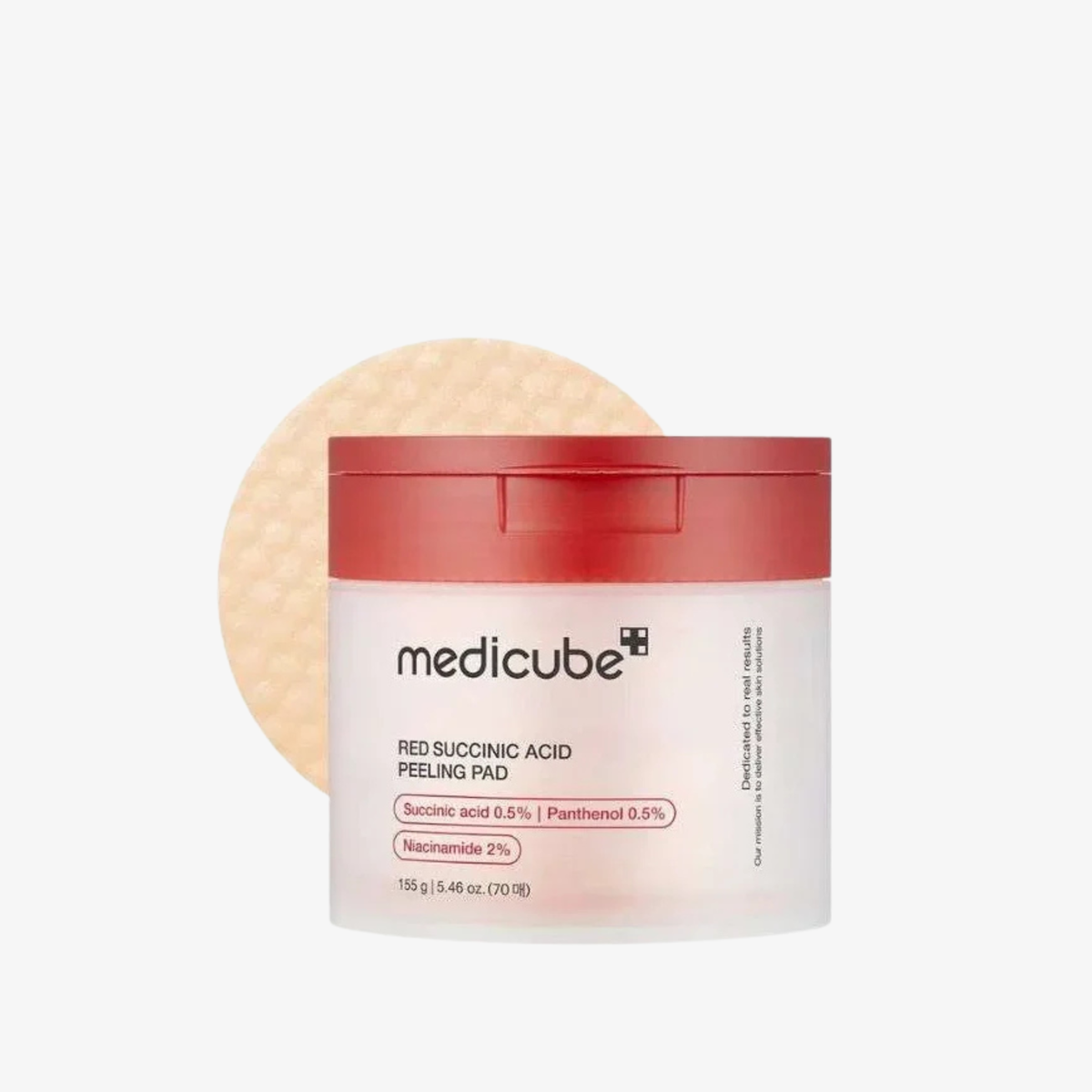 Medicube – Red Succinic Acid Peeling Pad – Disques Exfoliants – 70 Pads