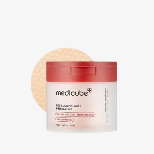 Medicube – Red Succinic Acid Peeling Pad – Disques Exfoliants – 70 Pads